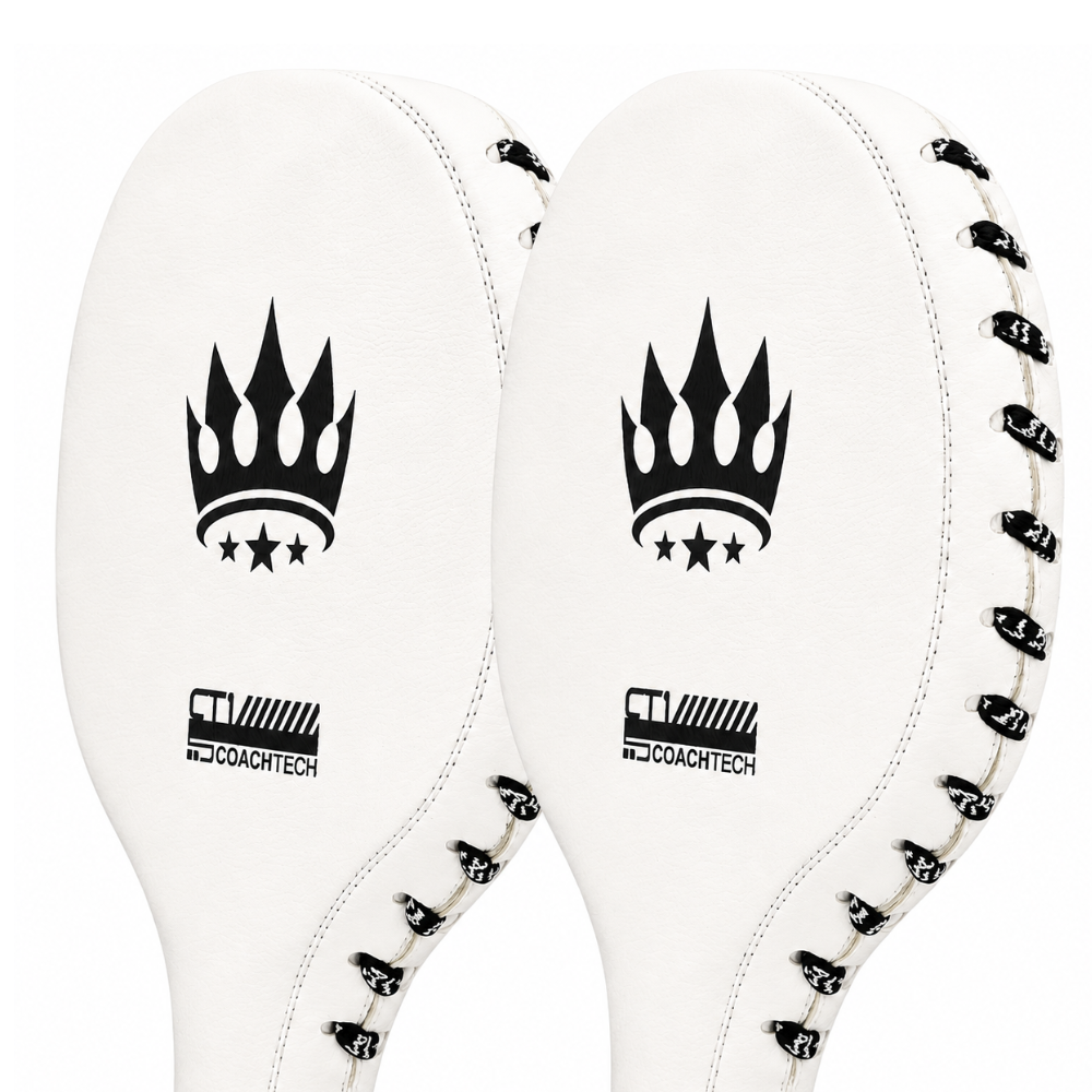 Playerz CoachTech Focus Paddles - White-Playerz Boxing