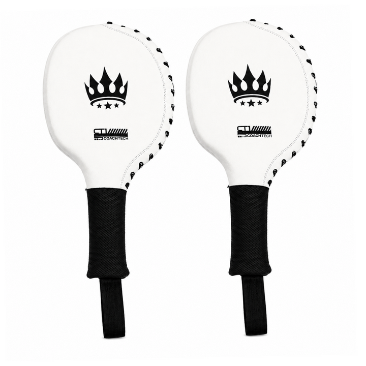 Playerz CoachTech Focus Paddles - White-Playerz Boxing