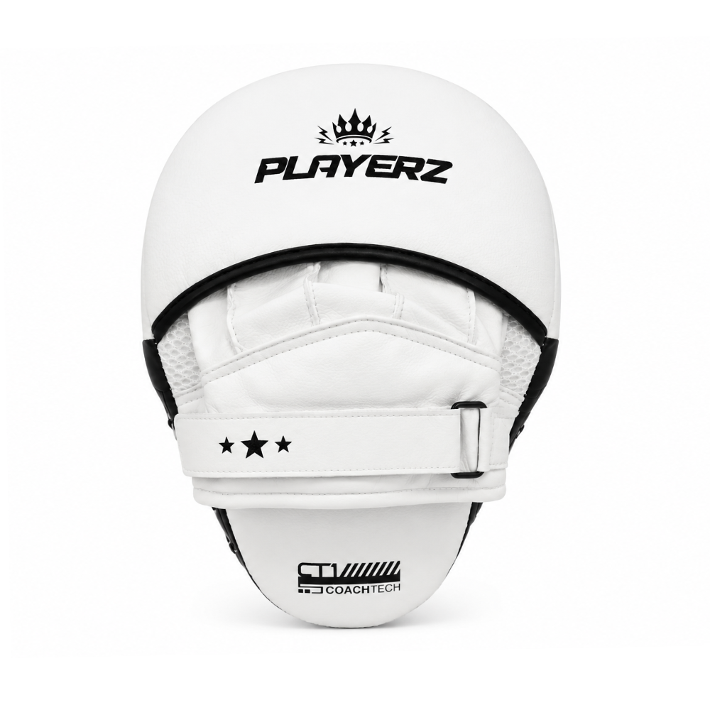 Playerz CoachTech Focus Pads - White-Playerz Boxing