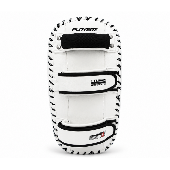 Playerz CoachTech Kick Pads - White-Playerz Boxing