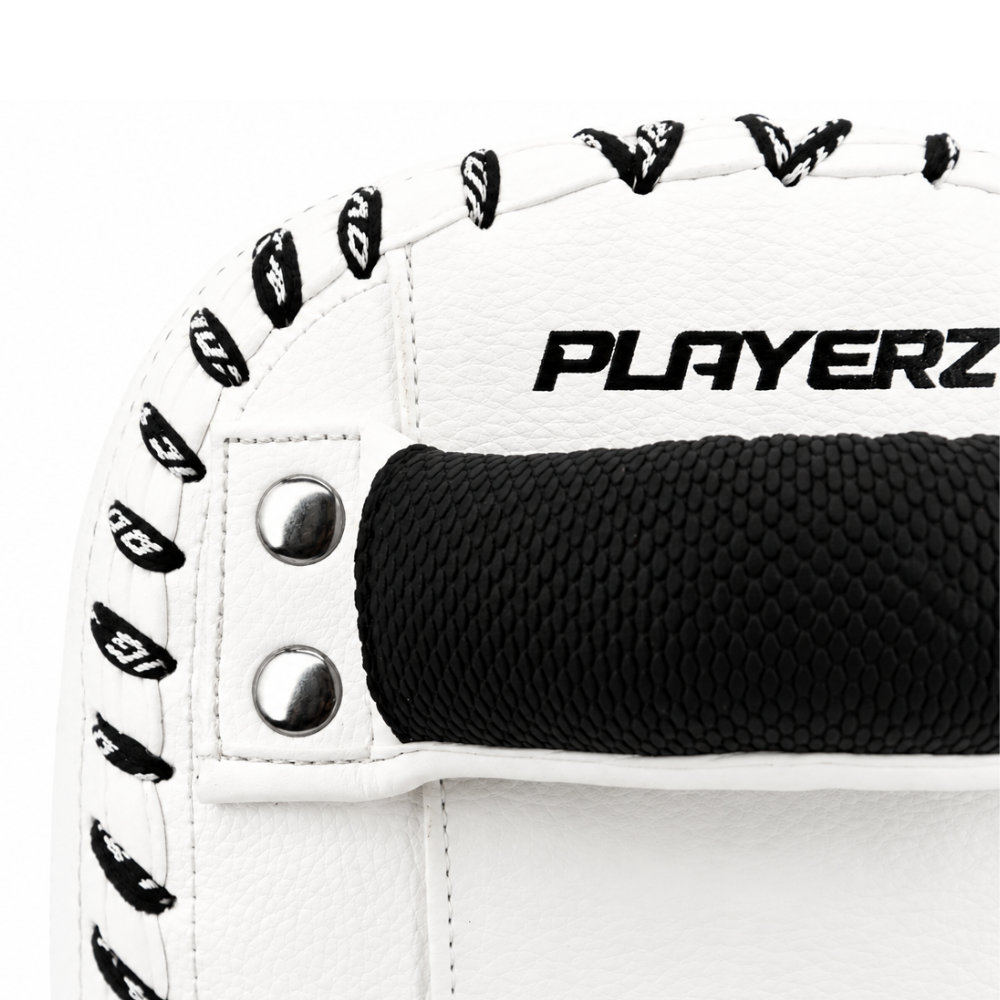 Playerz CoachTech Kick Pads - White-Playerz Boxing