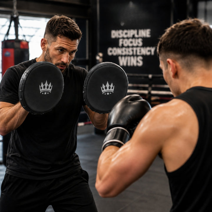 Playerz CoachTech Micro Focus Pads - Black-Playerz Boxing