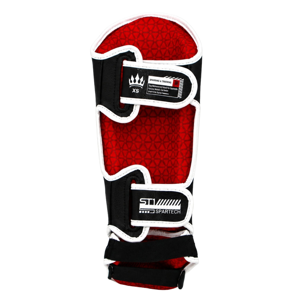 Playerz Kids SparTech Shin Guard - Black-Playerz Boxing