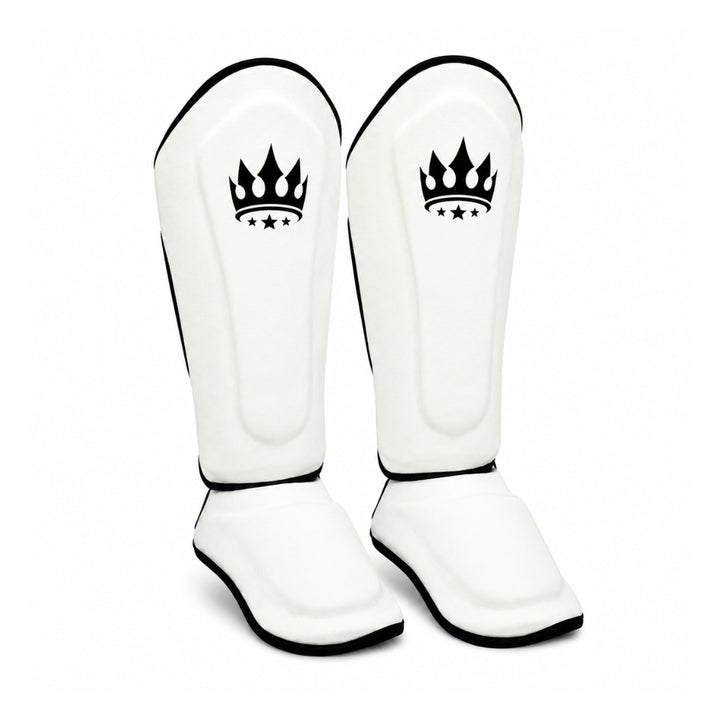 Playerz Kids SparTech Shin Guard - White-Playerz Boxing