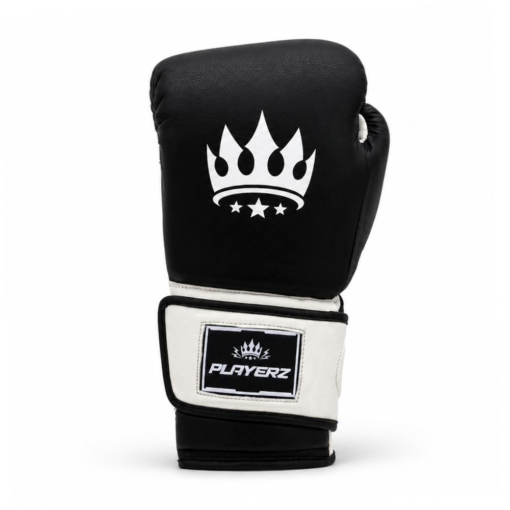 Playerz ProTech Boxing Gloves Velcro - Black-Playerz Boxing