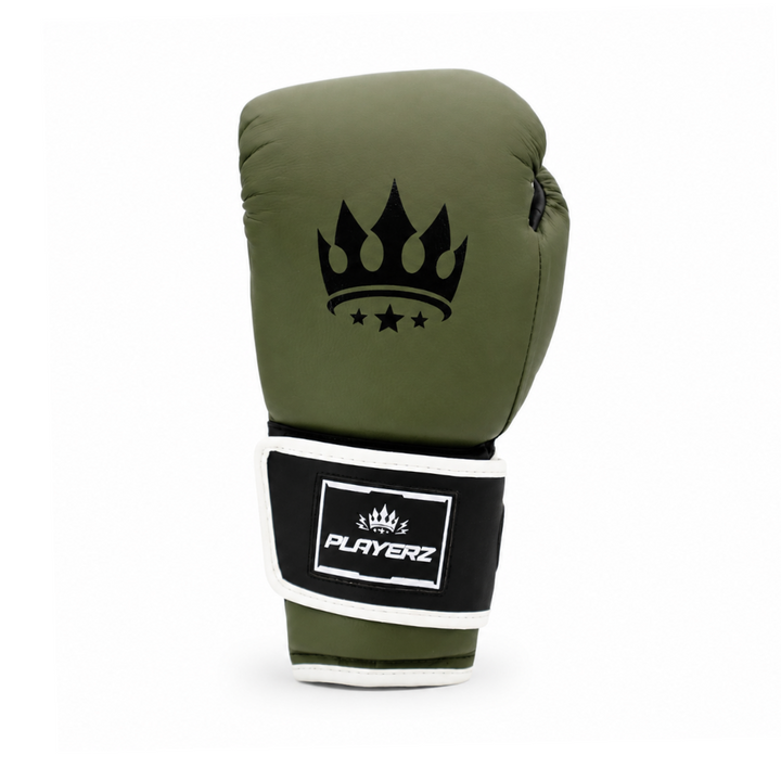 Playerz ProTech Boxing Gloves Velcro - Khaki-Playerz Boxing