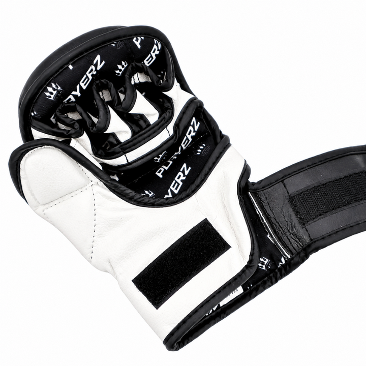 Playerz ProTech MMA Gloves - Black/White-Playerz Boxing