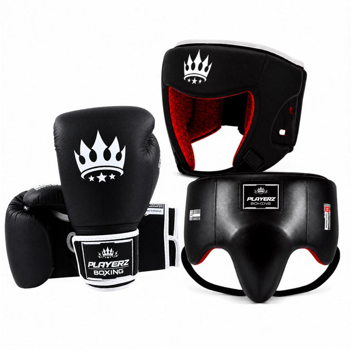 Playerz SparTech Boxing Set - Black-Playerz Boxing