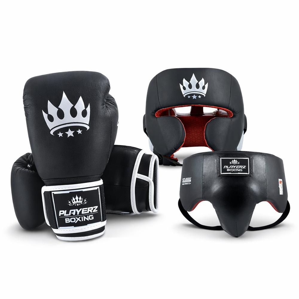 Playerz SparTech Boxing Set - Black-Playerz Boxing