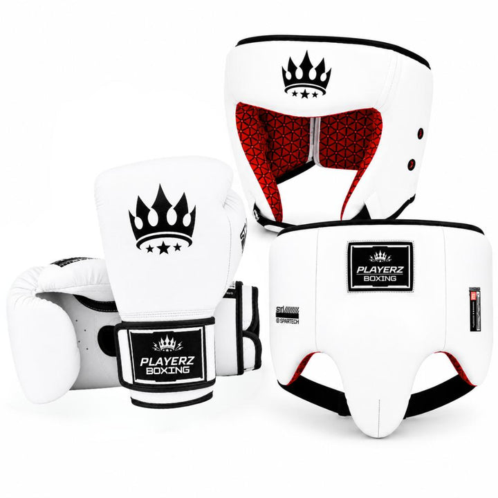 Playerz SparTech Boxing Set - White-Playerz Boxing