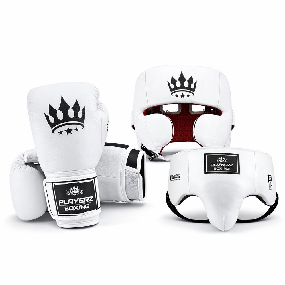 Playerz SparTech Boxing Set - White-Playerz Boxing