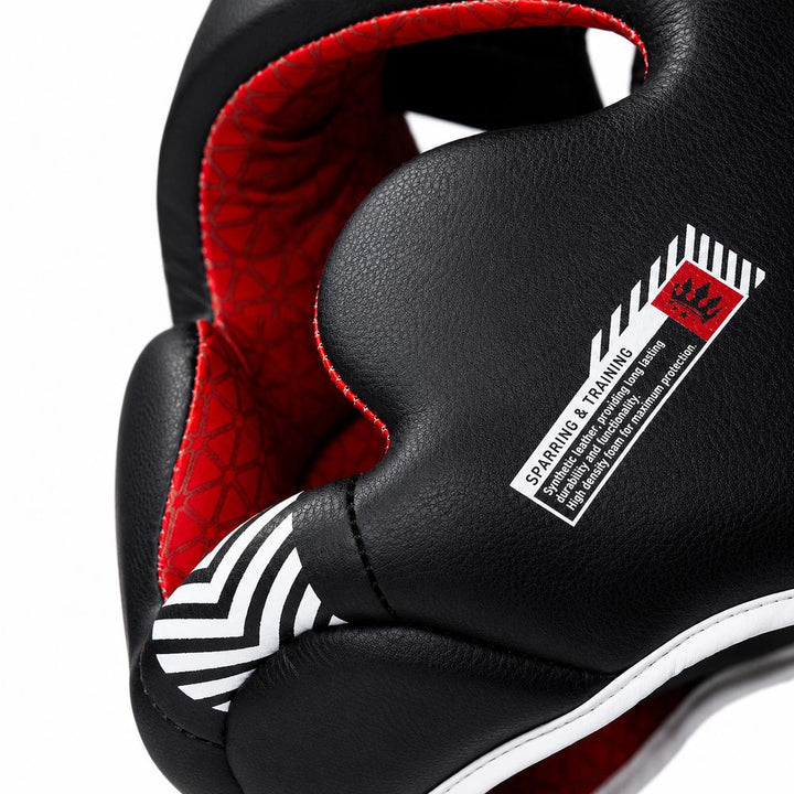 Playerz SparTech Head Guard - Black/White-Playerz Boxing
