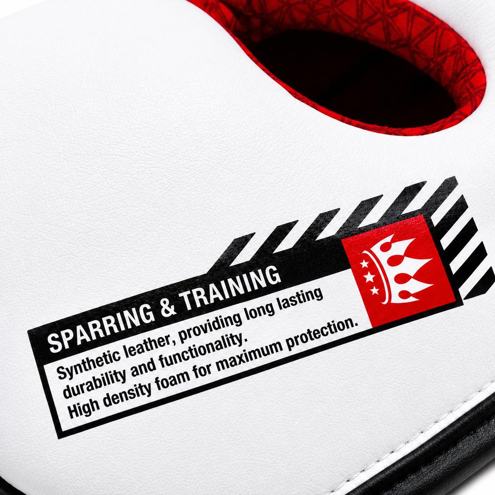 Playerz SparTech Head Guard - White/Black-Playerz Boxing