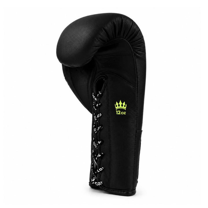 Playerz SparTech Lace Boxing Gloves - Black/Neon-Playerz Boxing