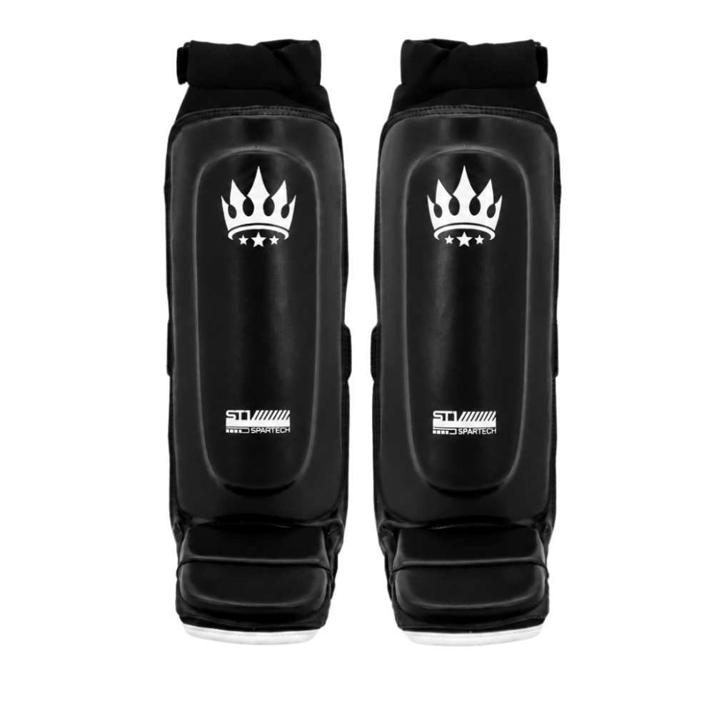 Playerz SparTech MMA Shin Guard - Black/White-Playerz Boxing