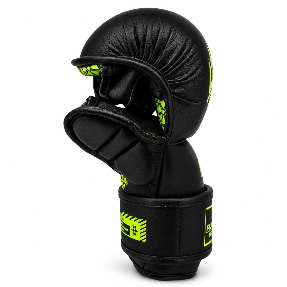 Playerz SparTech MMA Sparring Gloves - Black/Neon-Playerz Boxing
