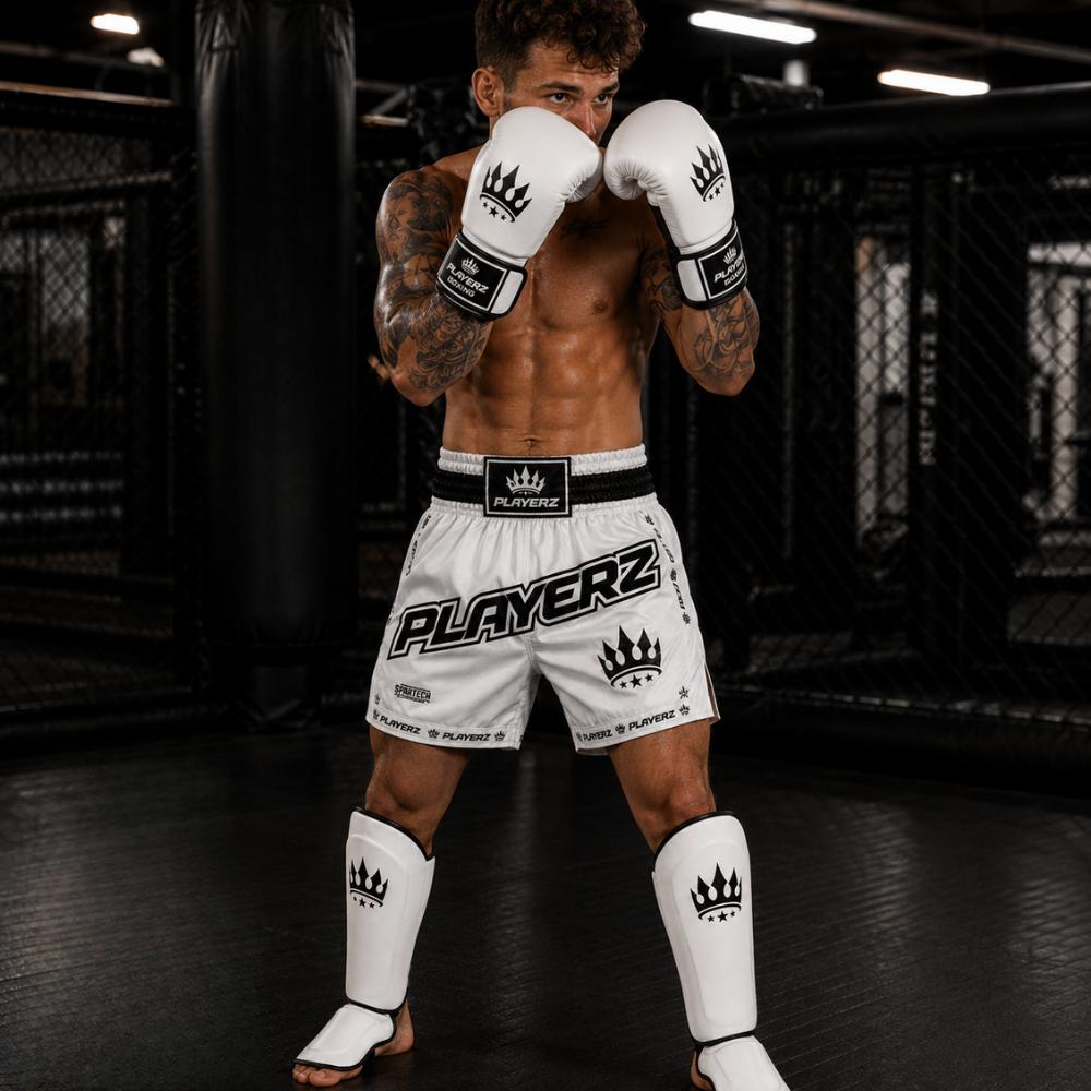 Playerz SparTech Muay Thai Set - White-Playerz Boxing