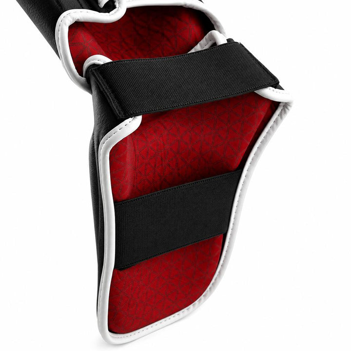 Playerz SparTech Shin Guards - Black/White-Playerz Boxing