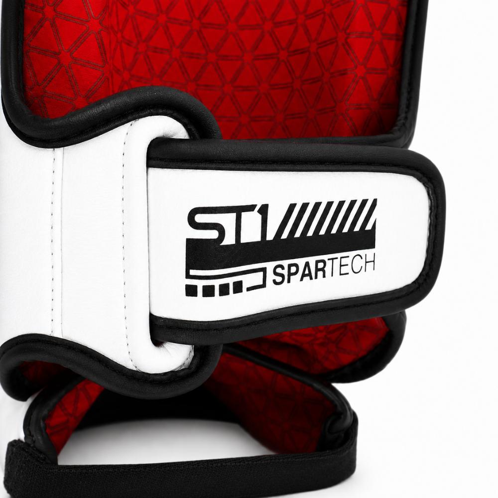 Playerz SparTech Shin Guards - White/Black-Playerz Boxing