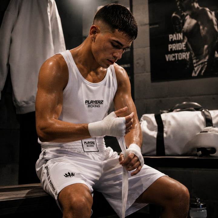 Playerz Stealth Boxing Set - White-Playerz Boxing