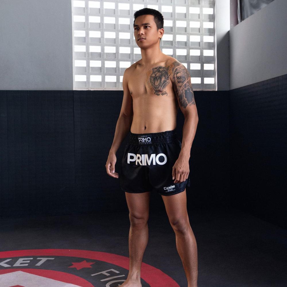 Primo Muay Thai Shorts - Mamba Series - Black-Primo