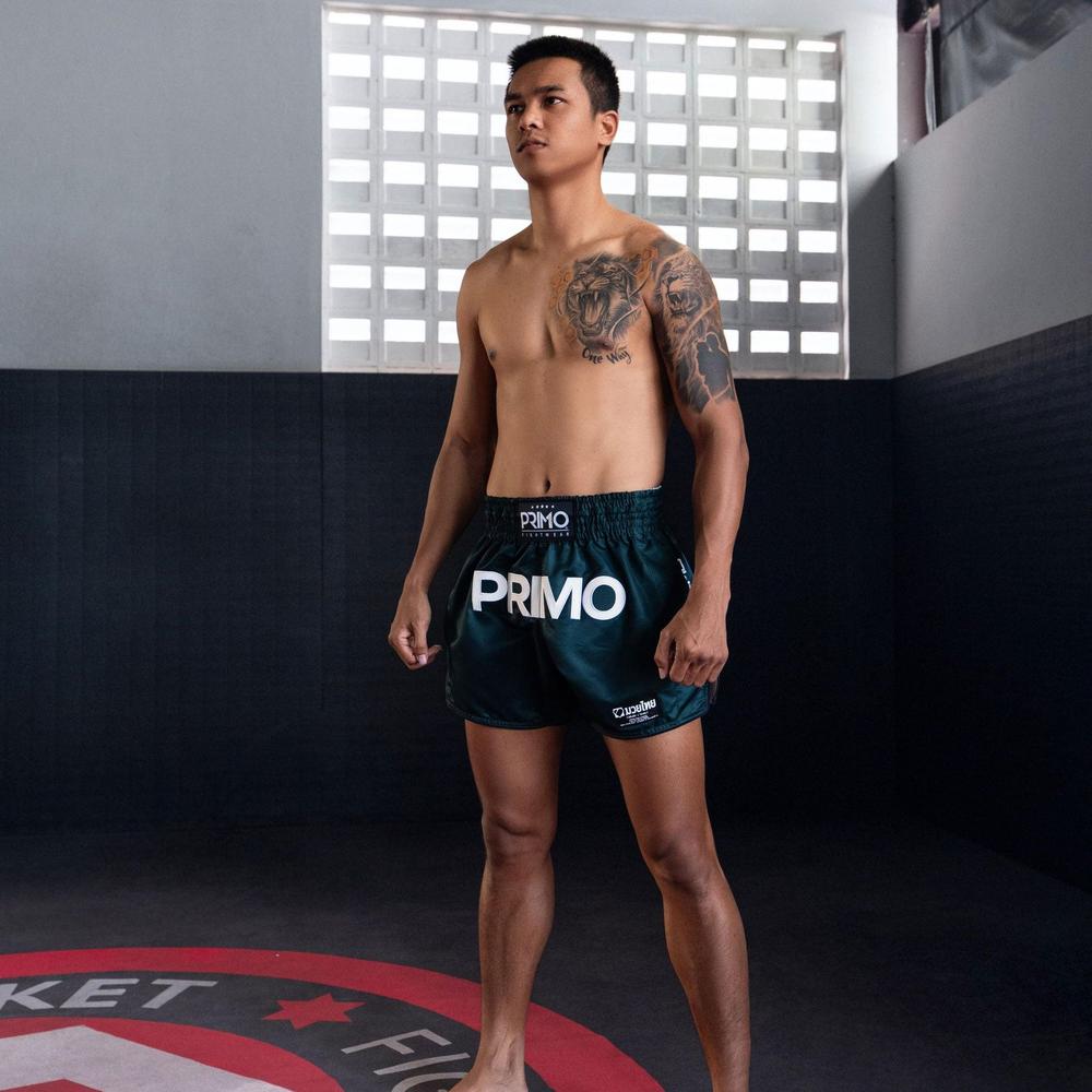 Primo Muay Thai Shorts - Mamba Series - Hunter Green-Primo