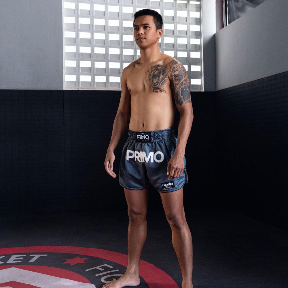Primo Muay Thai Shorts - Mamba Series - Slate Grey-Primo