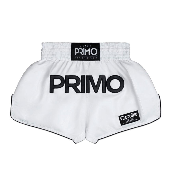 Primo Muay Thai Shorts - Mamba Series - White-Primo