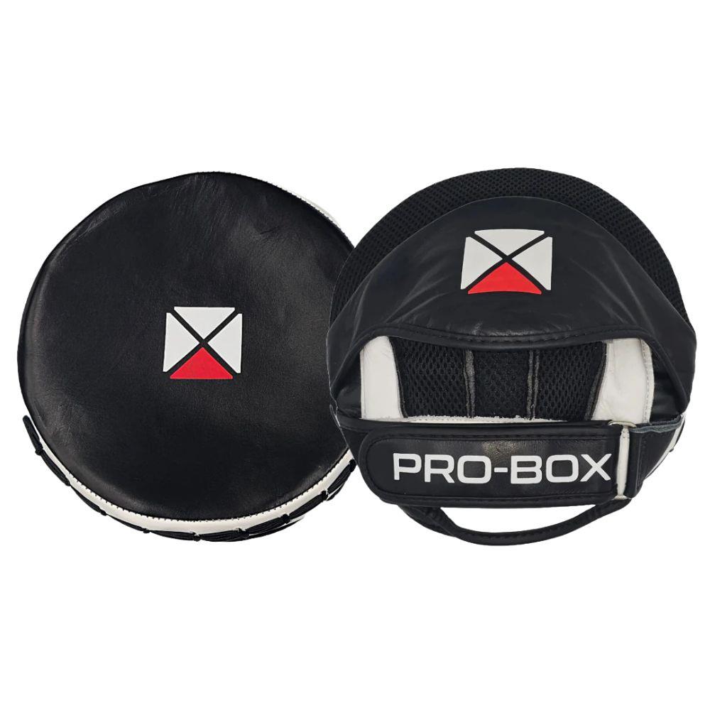 Pro Box Black-White Round Leather Pads-Pro Box
