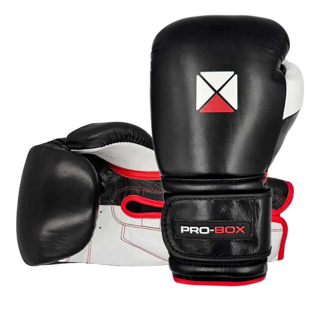 Pro Box Pro Spar Leather Boxing Gloves-Pro Box