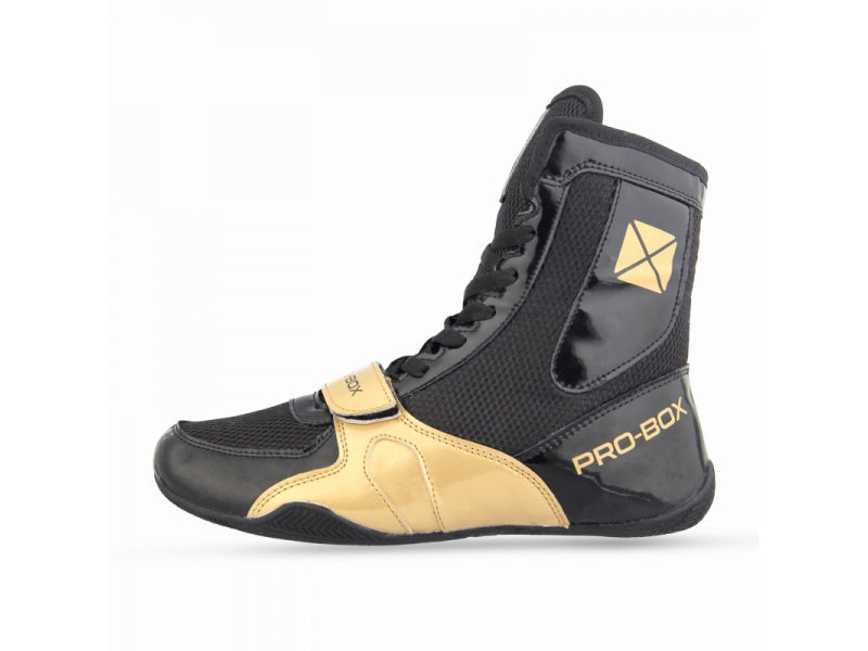 Pro Box Speed Lite Boxing Boots - Black/Gold-Pro Box