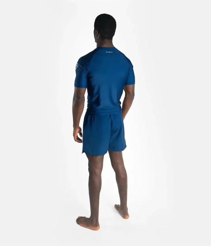 Progress Academy Short Sleeve BJJ Rash Guard Navy