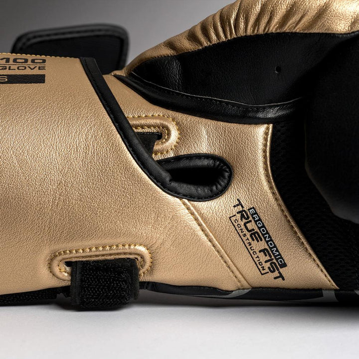 Rival RB100 Professional Bag Gloves – Black/Gold – Large-Rival Boxing