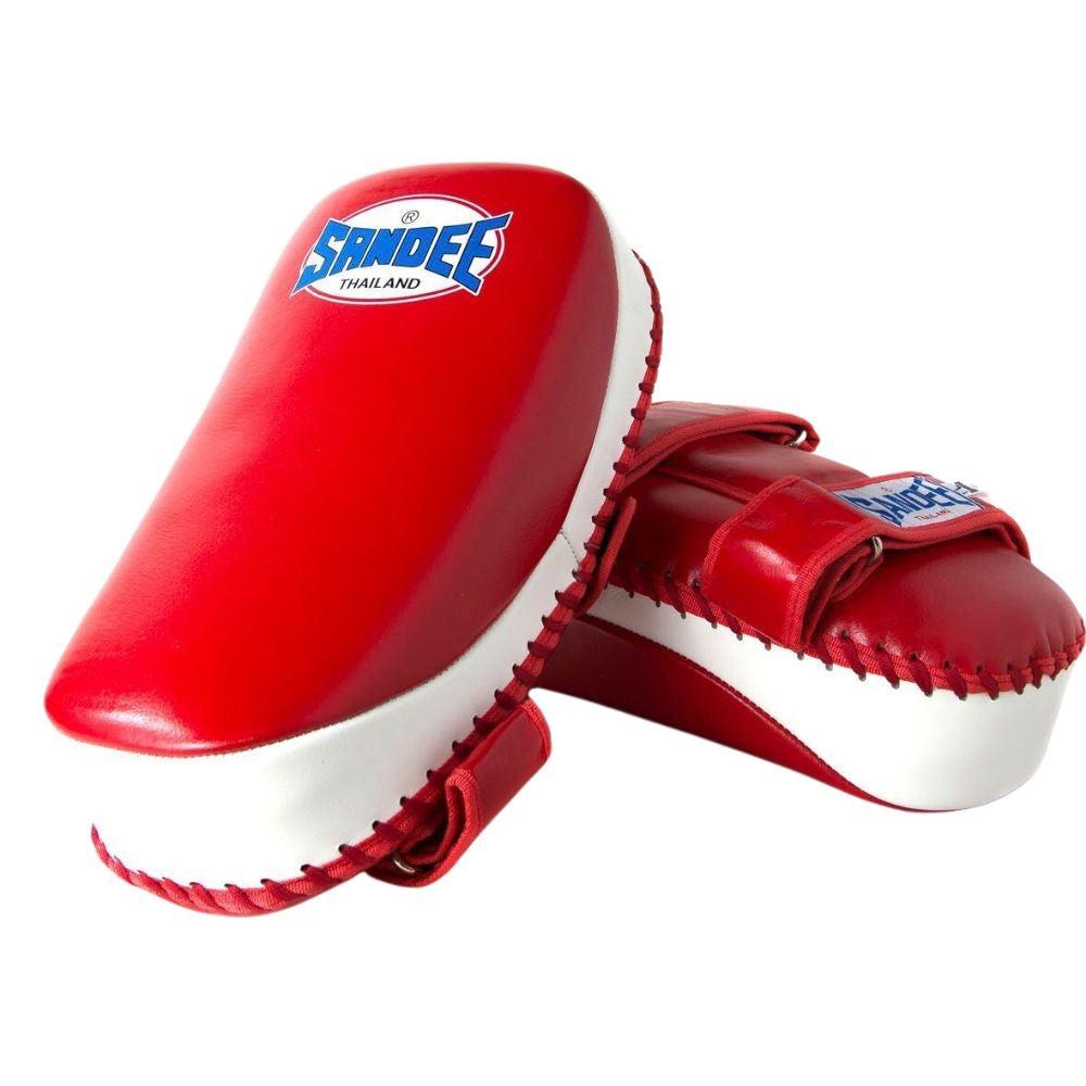 Sandee Curved Kick Pads - Red/White