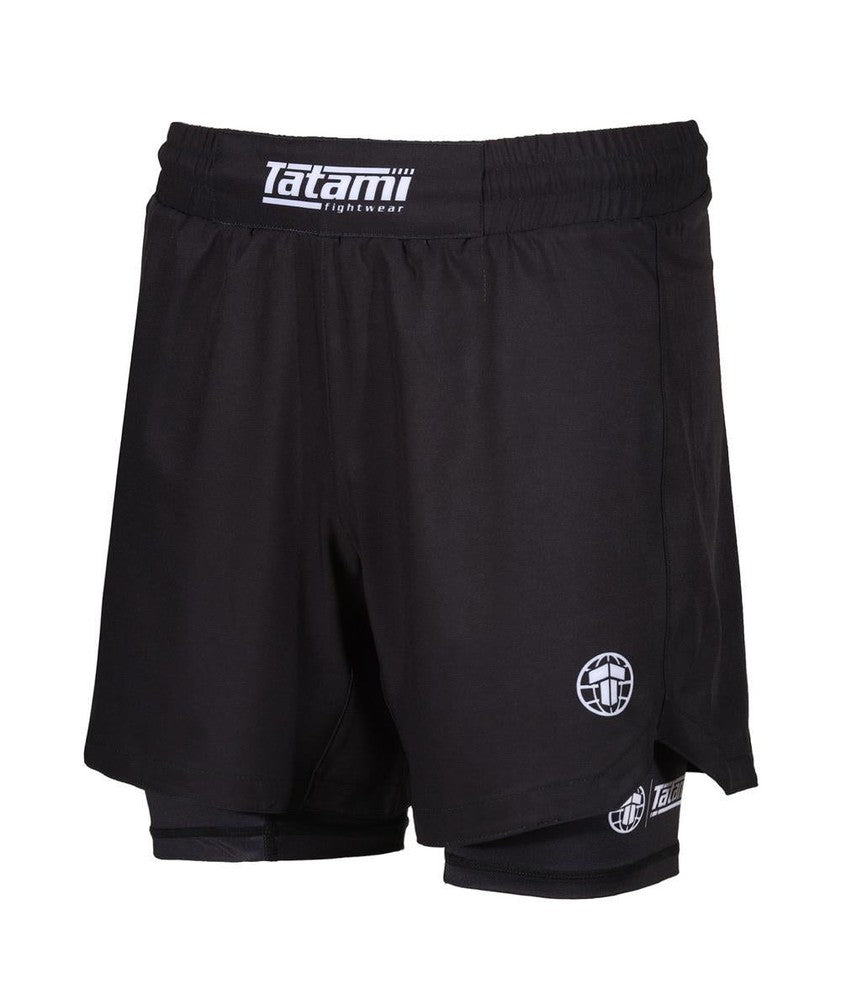 Tatami Dual Layer Grappling Shorts - Black/Black