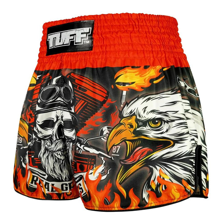 TUFF High-Cut Retro Muaythai Shorts Graybeard and The Eagle-TUFF Sport