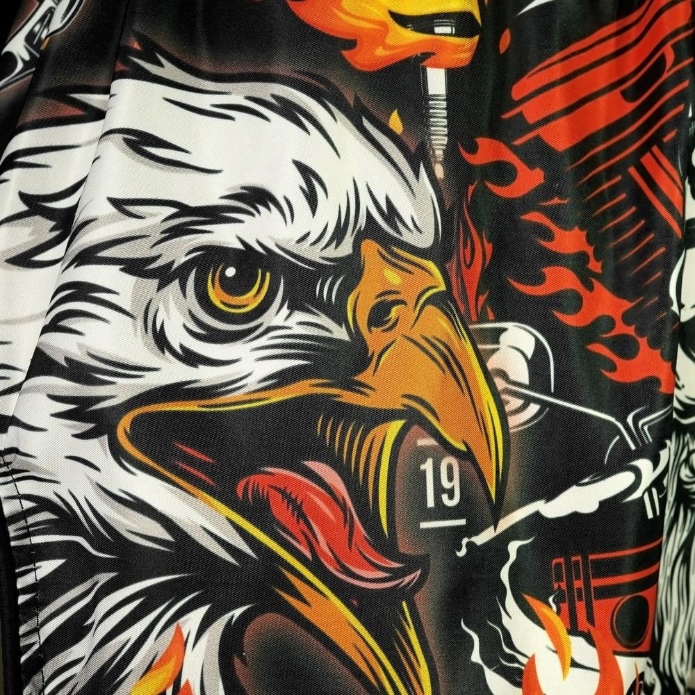 TUFF High-Cut Retro Muaythai Shorts Graybeard and The Eagle-TUFF Sport