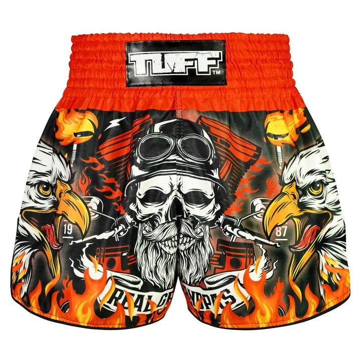 TUFF High-Cut Retro Muaythai Shorts Graybeard and The Eagle-TUFF Sport