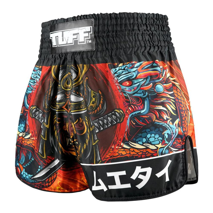 TUFF High-Cut Retro Muaythai Shorts Seraphic Seiryu Samurai Saga-TUFF Sport