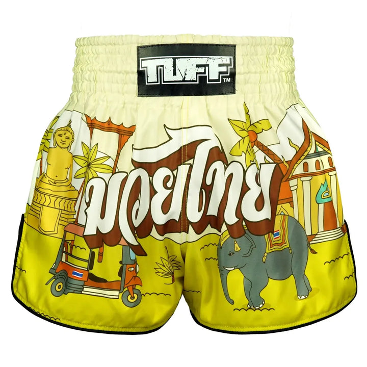 TUFF High-Cut Retro Muaythai Shorts The Sunshine Journey-TUFF Sport