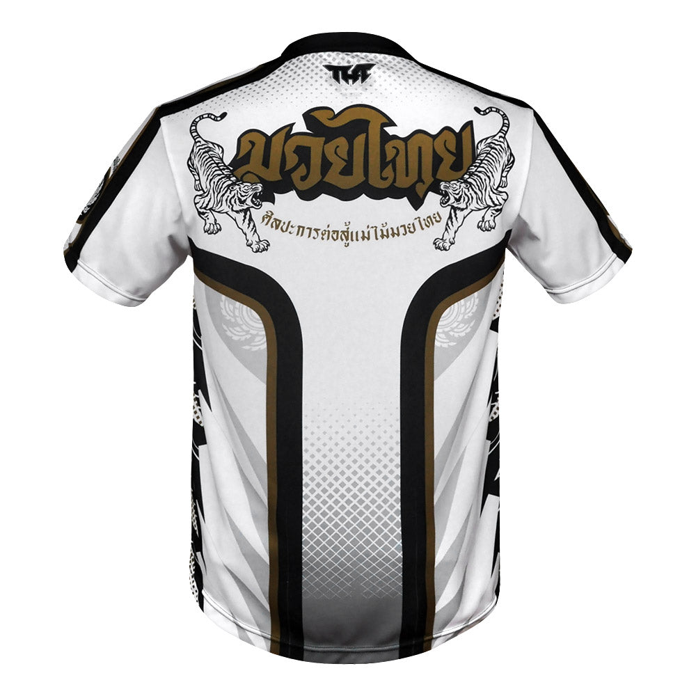 TUFF T-Shirt White Rowel With Double Hanuman Head-TUFF Sport