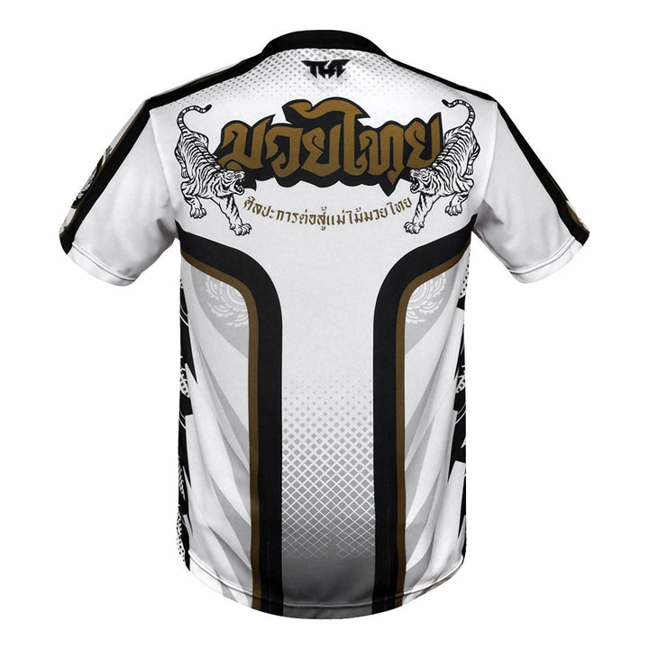 TUFF T-Shirt White Rowel With Double Hanuman Head-TUFF Sport