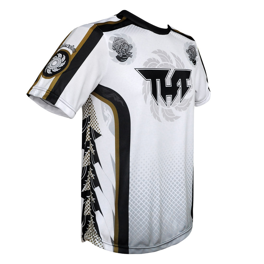 TUFF T-Shirt White Rowel With Double Hanuman Head-TUFF Sport
