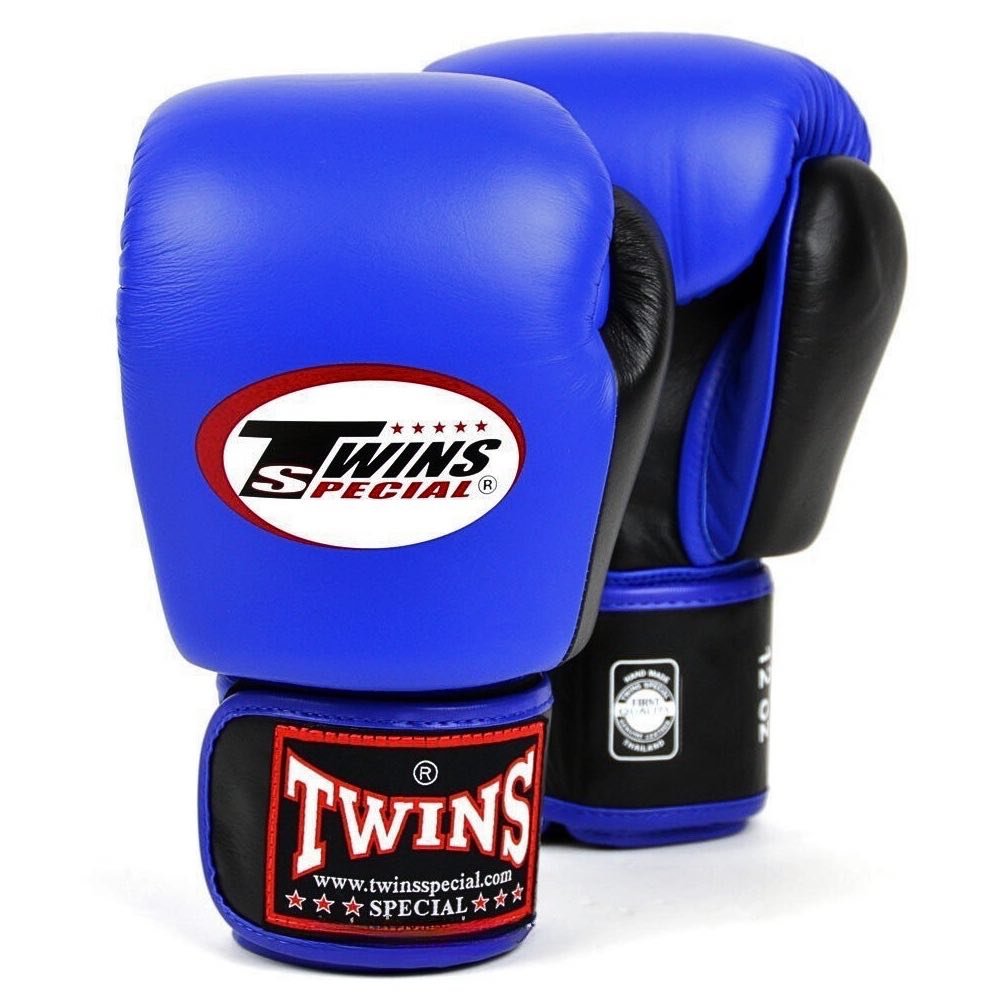 Twins 2 Tone Boxing Gloves - Blue/Black-Twins