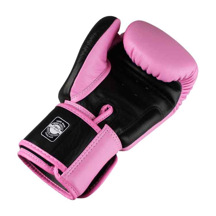 Twins 2 Tone Boxing Gloves - Pink/Black-FEUK