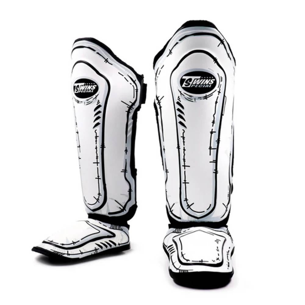 Twins Double Padded Leather Shin Guards - Comic-Twins