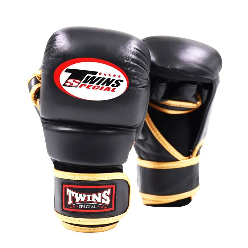Twins Special MMA Sparring Gloves - Black-Gold-Twins