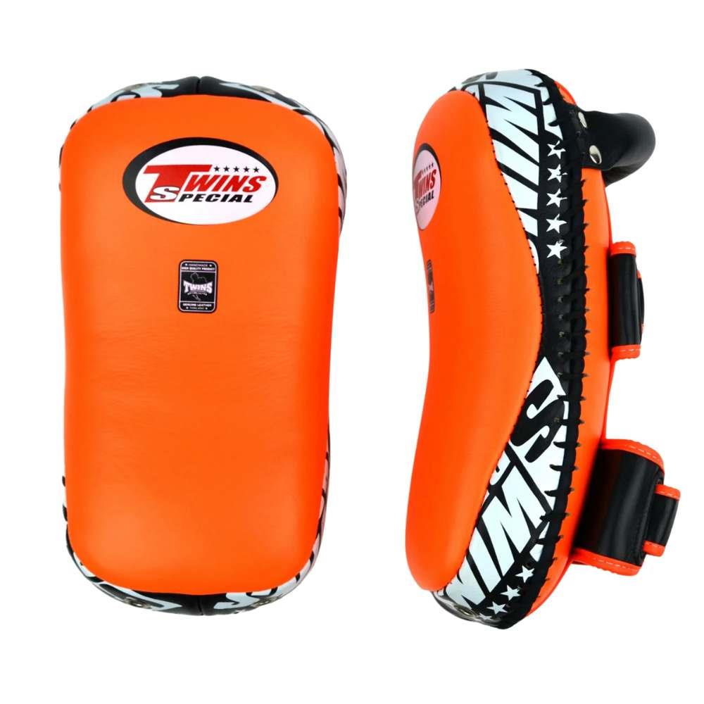 Twins Standard Curved Kick Pads - Orange-Twins