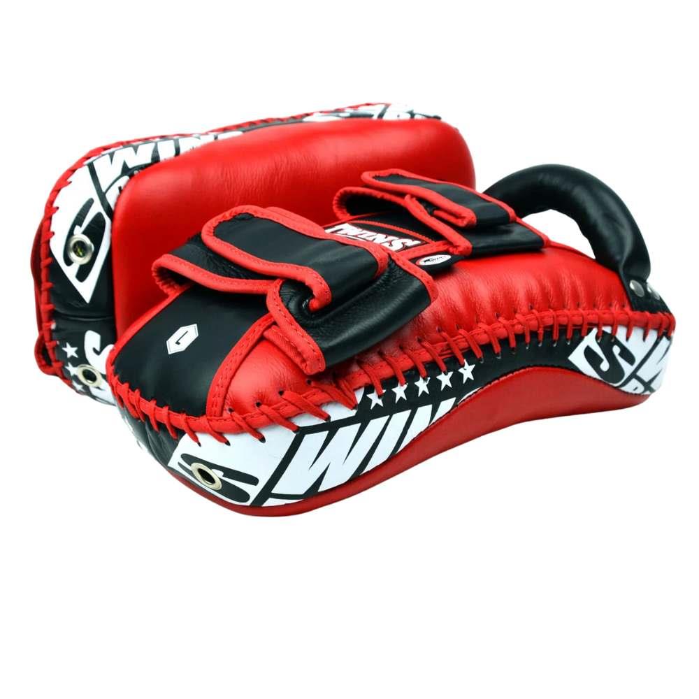 Twins Standard Curved Kick Pads - Red-Twins