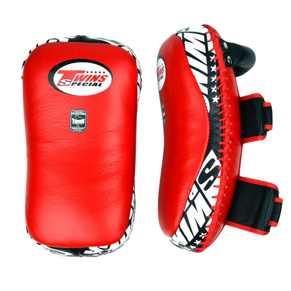 Twins Standard Curved Kick Pads - Red-Twins